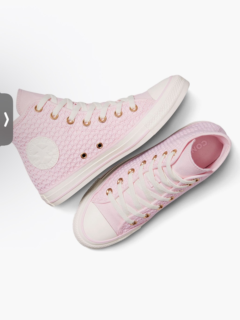 New NWOB Converse Women's High-Top Knit Sneakers Sz 9 $70 - Sugar Berry